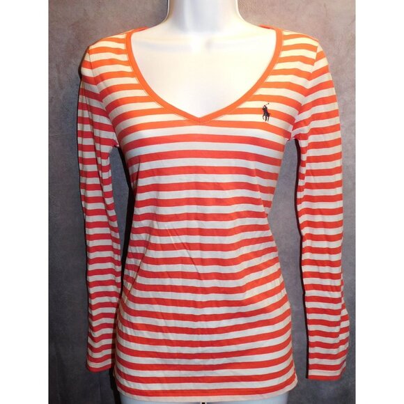 Ralph Lauren Red And White Striped Long Sleeve Shirt - Picture 6 of 6